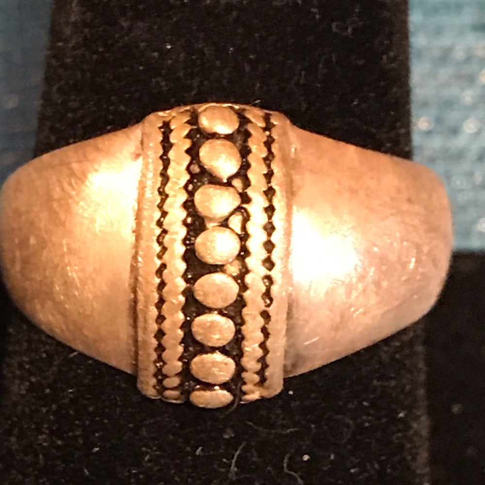 Sterling brushed silver ring.